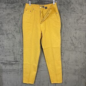 Vintage New York News Jeans Womens 14 Yellow Ultra High Rise Rare Talon Zipper